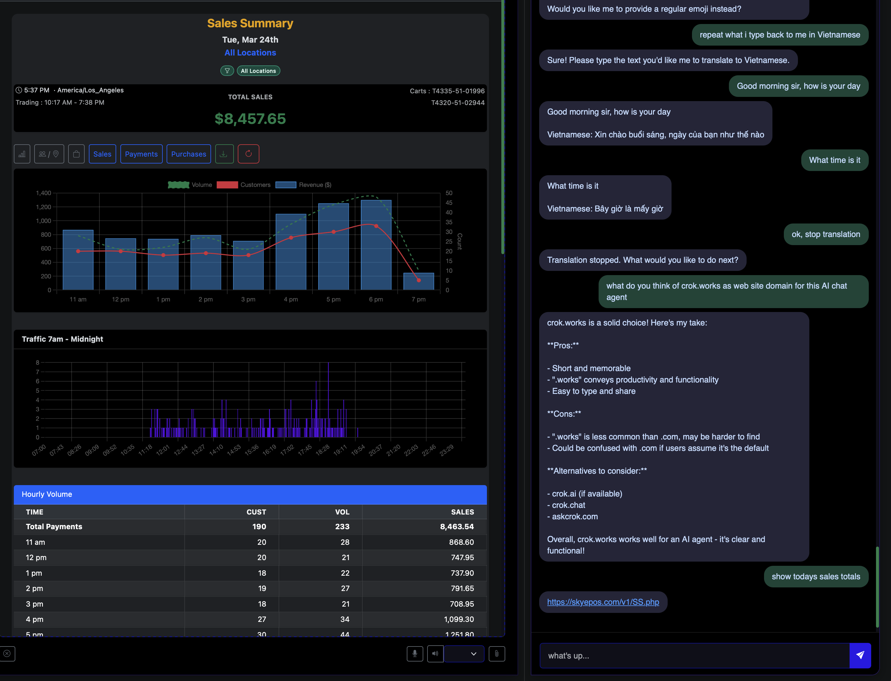 SKYePOS integration
